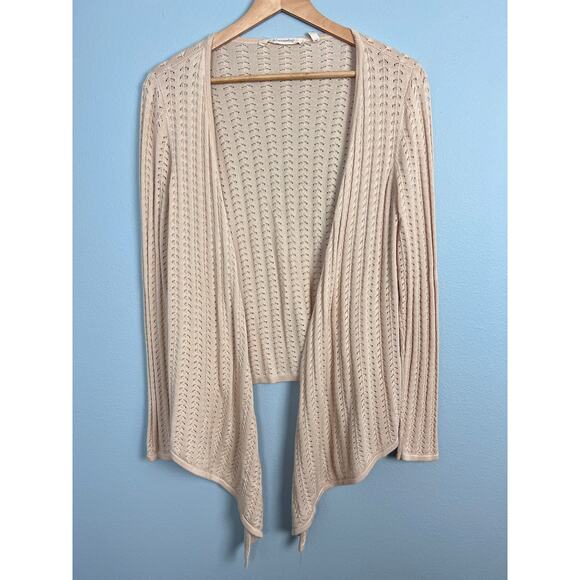 Soft Surroundings Women's XS Inglis‎ Cardigan Sweater Silk Blend Open Waterfall - Picture 12 of 12